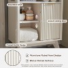 Bathroom Floor Cabinet with 1 Sliding Door & 3 Drawers, Modern Freestanding Bathroom Storage with Adjustable Shelf - 2 of 4