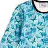 The Pink Picket Fence Suzie Dino Dress for Girls – Long Sleeve, Stretchy and Soft Play Dress – Hand-Painted Dinosaur Print - 3 of 4