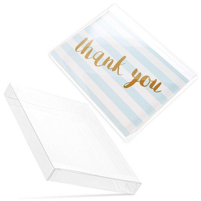 50-Pack Clear Greeting Card and Photo Storage Box Cases, 4.5 X 6 inches