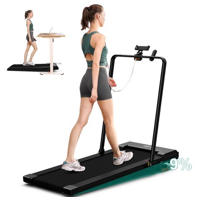 8.7MPH Walking Pad Treadmill,Adjustable Compact Folding Treadmill with Handles