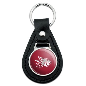California State University Chico Primary Logo Black Leather Keychain - 1 of 4