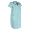 Elegant Emily Women's Gingham Button Down Duster with Floral Detailing - 2 of 3