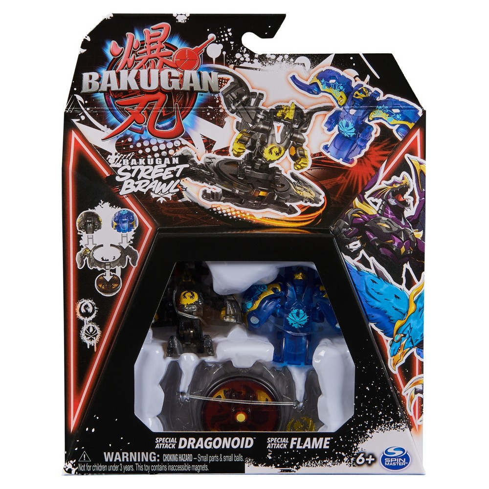 Bakugan Street Brawl Special Attack Dragonoid and Flame Figure Set - 2pk