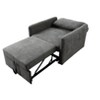 DOMETOUR Futon Convertible Sofa Chair Sleeper Sofa Bed, Adjustable Backrest Pull Out Velvet Sofa Bed for Living Room Bedroom Apartment - 3 of 4