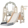 Toddler Slide and Swing Set with Climber Slide Playset, Basketball Hoop, and Alphabet Theme - Freestanding Playground Combination for Babies - 2 of 4