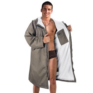 Catalonia Men's Hooded Adaptive Parka Jacket, Fleece Plush Lined Parka Coat, Hood Parka Jacket for Snow Sport, Swimming, Outdoor Sport - 1 of 4