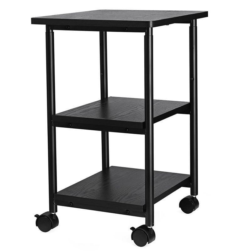 VASAGLE Industrial Printer Stand, 3-Tier Machine Cart with Wheels and Adjustable Table Top, Heavy Duty Storage Rack, 4 of 5