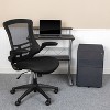 Flash Furniture Work From Home Kit - Black Computer Desk, Ergonomic Mesh Office Chair and Locking Mobile Filing Cabinet with Side Handles - 2 of 4