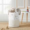 Sweet Jojo Designs Woven Cotton Rope Laundry Hamper Decorative Storage Basket Celestial Pink Gold and Grey - 3 of 3