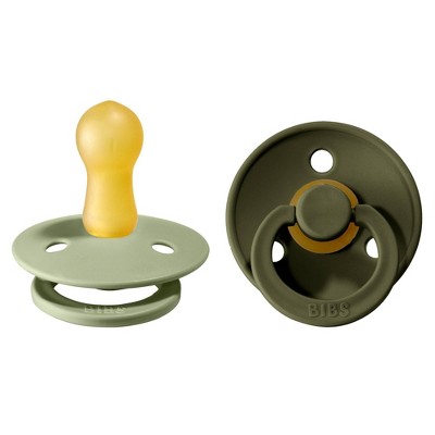 Bibs Color Latex Pacifiers - 6-18 Months - 2pk - Sage/Hunter Green
