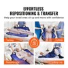 VEVOR Positioning Bed Pad with 8 Reinforced Handles, 48" x 40" Lifting, Turning, Repositioning, Patient Transfer Sheet Washable, Purple - 3 of 4