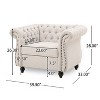GDFStudio Tampa Contemporary Upholstered Tufted Club Chair with Nailhead Trim - 3 of 4