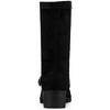 Allegra K Women's Round Toe Chunky Heels Patent Leather Mid Calf Boots - 3 of 4