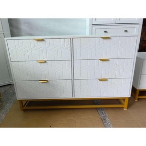Nasitip 6 Drawer Dresser with Wide Storage& Metal Legs, Modern Dressers & chests of Drawers for Bedroom, Living Room, Hallway - 1 of 1