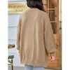 Girls Cable Knit Sweater Cardigan Front Button Cardigan with Side Pockets Above Knee Cardigan for Girls Winter Knitwear,Khaki - M - 2 of 4