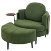 Anybear 42.5" Green Modern Lounge Chair with Footstool - 3 of 4