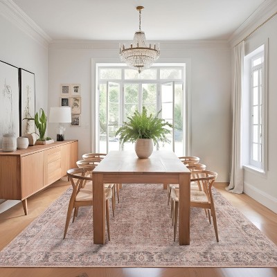 Hillstone Red and Beige Rectangular Synthetic Area Rug