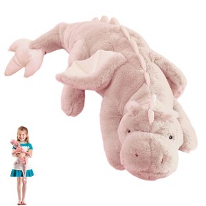 TITQWOP Dinosaur Plush Toy Pillow, Cute Stuffed Animal Toys, Soft Long Dinosaur Body Pillow Gift for Kids Boys Girls 28inch - 1 of 4