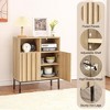 Sideboard Buffet Cabinet with Storage, Modern Industrial Hallway Table Accent Table with Doors and Adjustable Shelf - 4 of 4