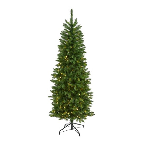 6FT Boulder Mountain Pine Christmas Artificial Tree Clear Lights w/ stand 