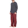 Ashford & Brooks Men’s Long-Sleeve Top Flannel Pants Pajama Sleepwear Set - 2 of 4