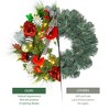 24 Inch Lighted Christmas Wreaths, Pre-lit Xmas Wreath - 4 of 4