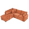 NicBex Modern Pull Out Sofa Bed Chenille Convertible Sleeper Sofa with Storage Ottoman and 2 Pillows for Living Room - 4 of 4