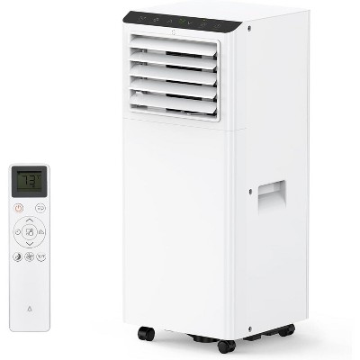 8,000 BTU 4-in-1 Portable AC - Cool/Dehumidify/Fan + LED for 350SqFt, Remote, Quiet Sleep & Timer
