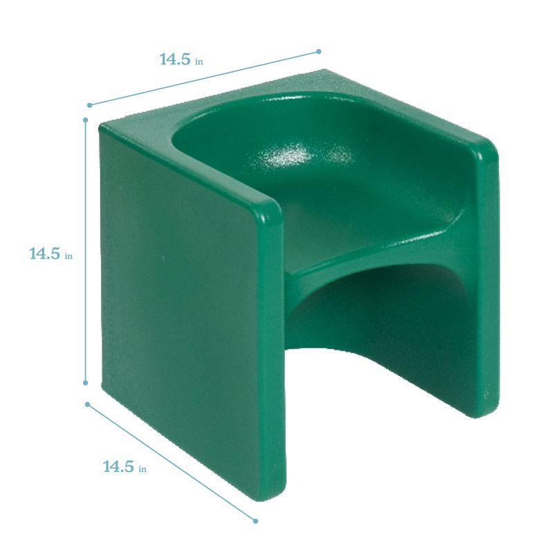 ECR4Kids Tri-Me Adaptable Kids Cube Chair, Indoor Outdoor Plastic, 3-in-1 Multipurpose Table/Seat, 3 of 13