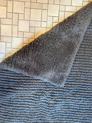20x34 Fine Chenille Memory Foam Bath Rug Aqua - Threshold™