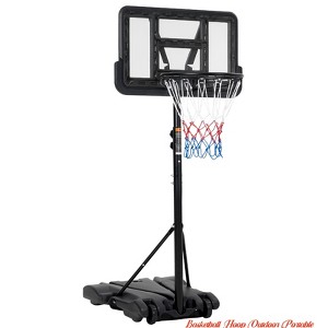 for Boys Girls Portable Basketball Hoop, Adjustable Height Indoor Outdoor Play Set w/ PVC Backboard & Steel Pole - 1 of 4