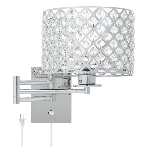 Details about   Metal Swing Arm Wall Lamps Lights Set Of 2 Electric Shades Bedroom Fixtures LED 