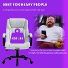 FDW 500lb Weight Capacity Massage Office Chair with Lumbar Support Adjustable Armrests Swivel Function PU Leather - 3 of 4