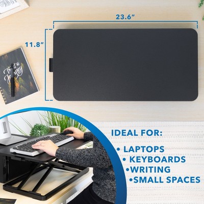 Adjustable Black Steel Standing Keyboard and Mouse Platform
