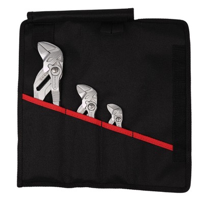KNIPEX Adjustable 00 19 55 S6 3-Piece Pliers Wrench Set in Tool Roll : KNIPEX : KNIPEX