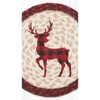 Earth Rugs Lodge Decor Red Plaid Deer Round Table Trivet – Braided Jute 10" - 3 of 3