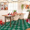 Garvee Christmas Area Rug Entryway Runner  Rug Machine Washable Rugs Vintage Living Room Rugs Low Pile Carpet Red/Green Xmas Non-Slip Rug for Bedroom - 4 of 4