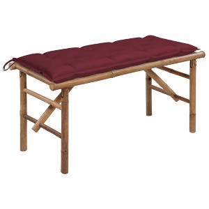 Garden Bench Bamboo 46.5 in Foldable Rustic Portable - 1 of 4