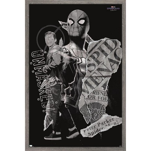 Trends International Marvel Spider-Man: Across The Spider-Verse - Trio  Framed Wall Poster Prints White Framed Version 22.375 x 34