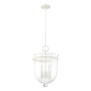 Hunter Fans 12.75" Belltown Pendant Ceiling Light Rustic White Finish 4 Bulbs Dimmable - 1 of 1