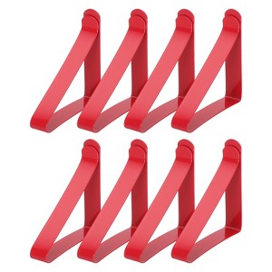 Unique Bargains Stainless Steel Windproof Anti-Rust Tablecloth Clips 8 Pcs - 1 of 4