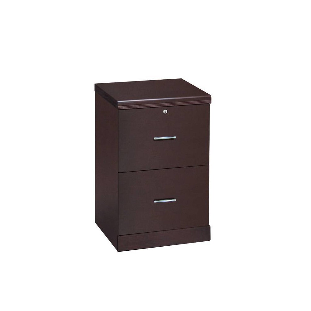 Carson 2 Drawer Vertical Wood Veneer File Cabinet Espresso Brown Monroe James