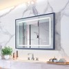 Whisen Touchable LED Bathroom Vanity Wall Mirror with HD Float Glass, Beveled Edge, Aluminum Frame and Anti-Fogging, 40"x30” - 4 of 4