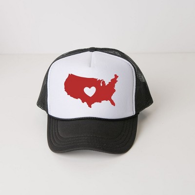 The Juniper Shop USA Heart Outline Youth Foam Trucker Hat
