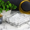 Enlea Modern Napkin Holder for Kitchen, Sitting Napkin Holder for Tables, Clear Acrylic and Steel Base Kitchen & Dining Room Décor - 2 of 4