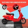 Electric Moped Scooter for Kids, 24V Kids Ride on Motorcycle, Max Up to 14MPH, with Rear Brake, LED Light, for Kids/Teens 8-12 - 4 of 4