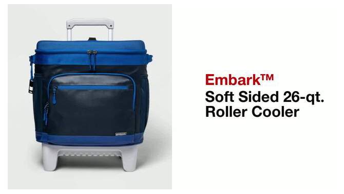Soft Sided 26qt Roller Cooler - Embark™, 2 of 6, play video