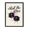 Kate & Laurel All Things Decor 18"x24" Roll The Dice Pink Framed Canvas by Alli Standefer Black - 2 of 4