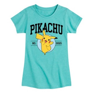 Girls' - Pokémon - Pikachu Collegiate Fitted Short Sleeve Graphic T-Shirt - 1 of 4