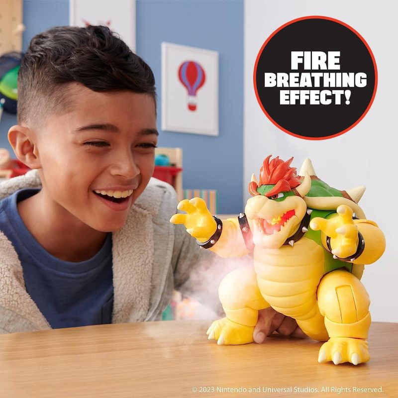 Jakks Pacific Super Mario Bros. Movie 7 Inch Bowser Action Figure with Fire Breathing Effects, 2 of 5